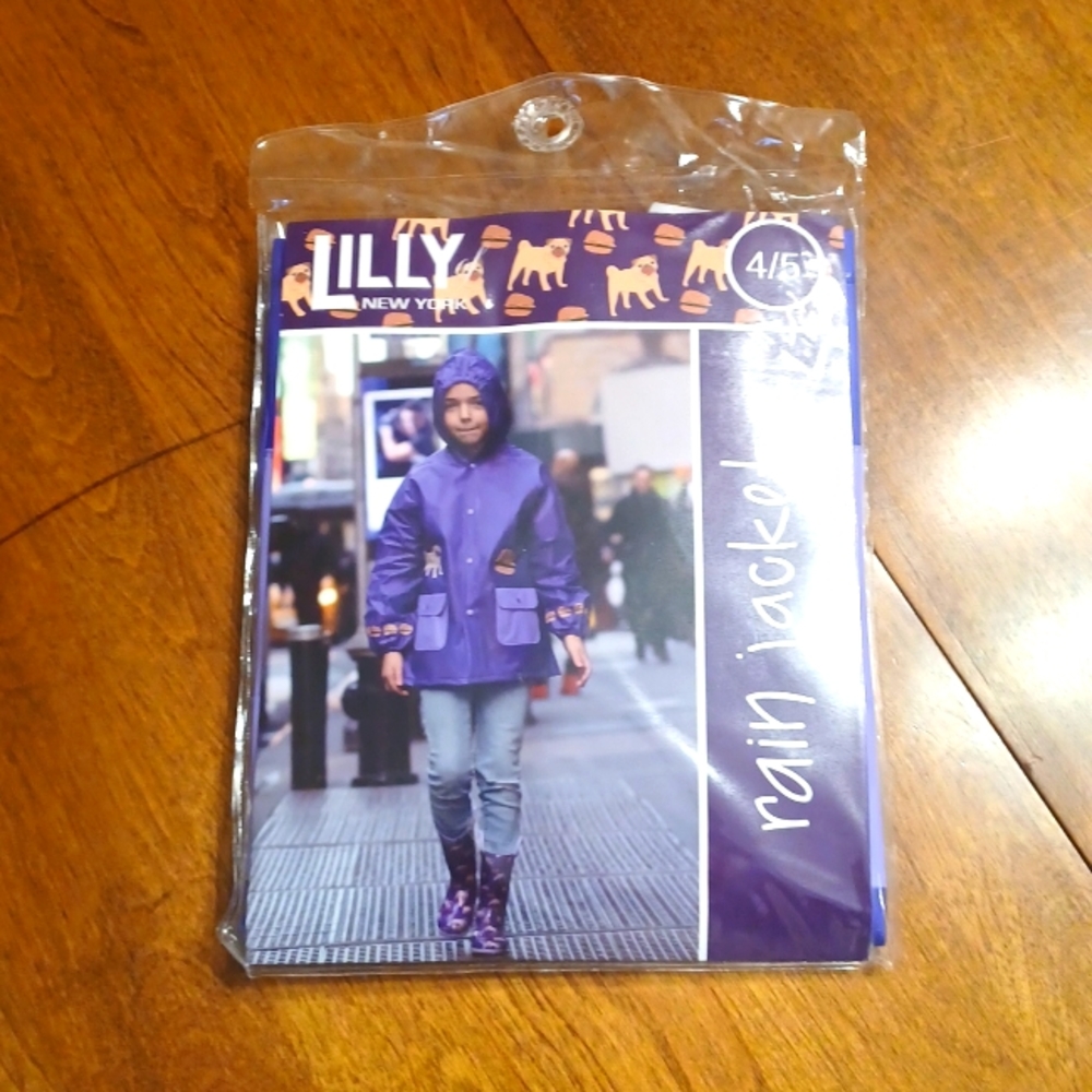 Rain jacket new in package size 4/5